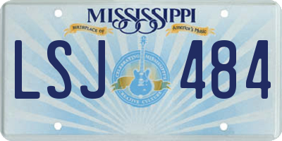 MS license plate LSJ484