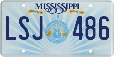 MS license plate LSJ486
