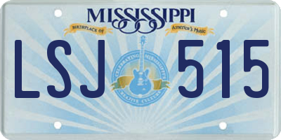 MS license plate LSJ515