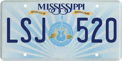 MS license plate LSJ520