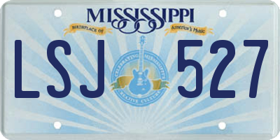 MS license plate LSJ527