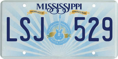 MS license plate LSJ529