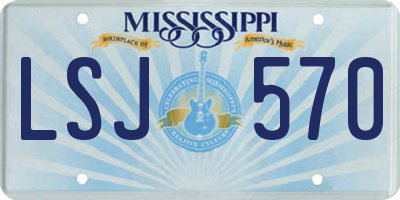 MS license plate LSJ570