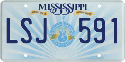 MS license plate LSJ591