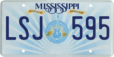 MS license plate LSJ595