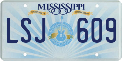 MS license plate LSJ609