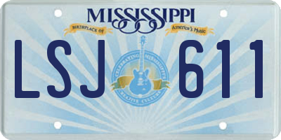 MS license plate LSJ611