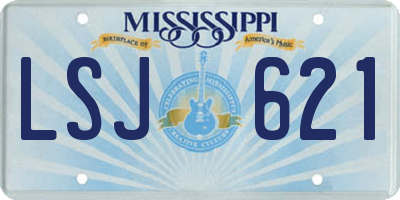 MS license plate LSJ621