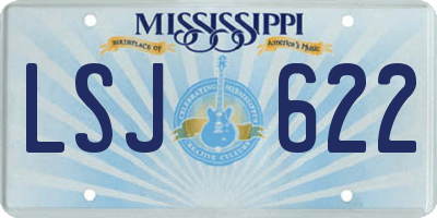 MS license plate LSJ622