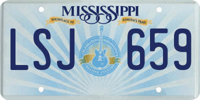 MS license plate LSJ659