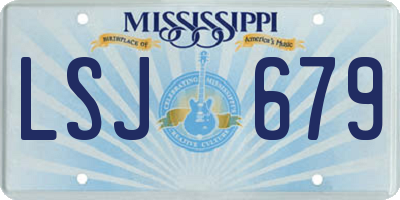 MS license plate LSJ679