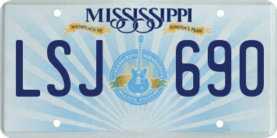 MS license plate LSJ690