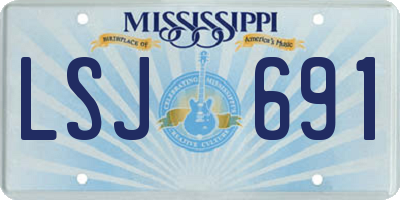 MS license plate LSJ691