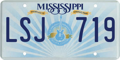 MS license plate LSJ719