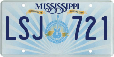 MS license plate LSJ721
