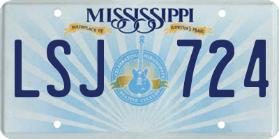 MS license plate LSJ724