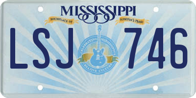 MS license plate LSJ746