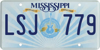 MS license plate LSJ779
