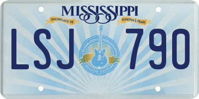 MS license plate LSJ790