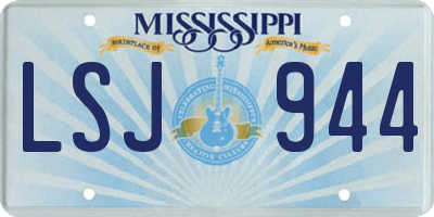 MS license plate LSJ944