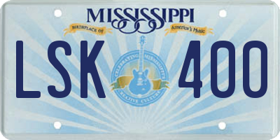 MS license plate LSK400