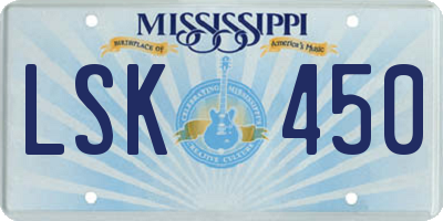 MS license plate LSK450