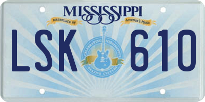 MS license plate LSK610
