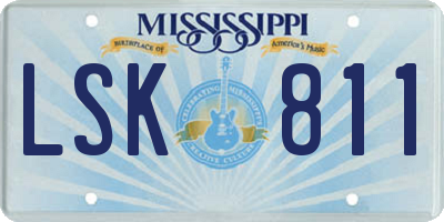 MS license plate LSK811