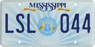 MS license plate LSL044