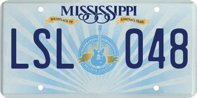 MS license plate LSL048