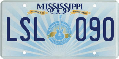 MS license plate LSL090