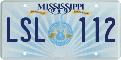 MS license plate LSL112