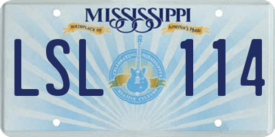 MS license plate LSL114