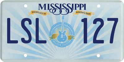 MS license plate LSL127