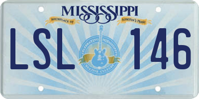 MS license plate LSL146
