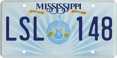 MS license plate LSL148