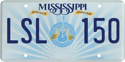 MS license plate LSL150
