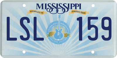 MS license plate LSL159