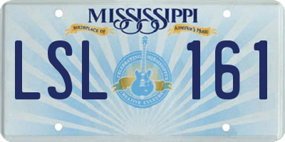 MS license plate LSL161