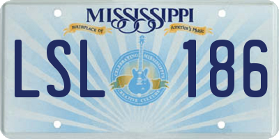 MS license plate LSL186
