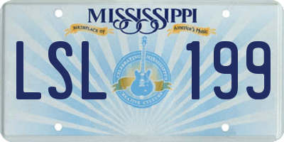 MS license plate LSL199