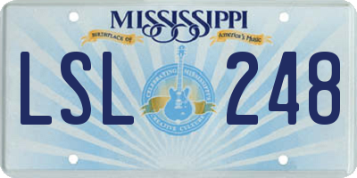 MS license plate LSL248