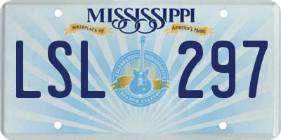 MS license plate LSL297