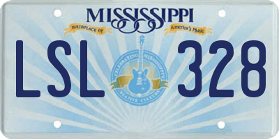 MS license plate LSL328