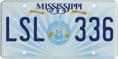 MS license plate LSL336