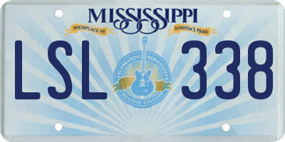 MS license plate LSL338