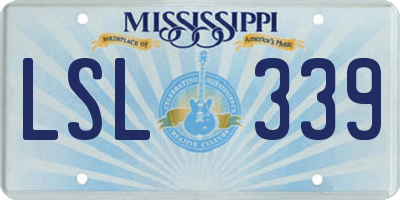MS license plate LSL339