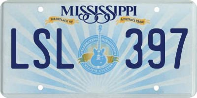 MS license plate LSL397