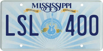 MS license plate LSL400