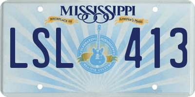 MS license plate LSL413